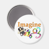 Stel je Zeemeermin Rond voor Magneet (Voorkant / Achterkant)