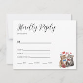 Stel katten verliefd  RSVP kaartje (Voorkant)