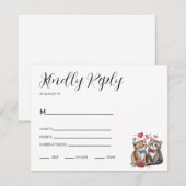 Stel katten verliefd  RSVP kaartje (Voorkant / Achterkant)