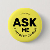 Stel me een vraag ronde button 5,7 cm (Voorkant)