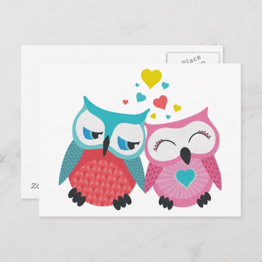 stel met hart briefkaart (Voorkant / Achterkant)