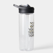 Stel nooit uit wat je vandaag kunt doen - Motivati Waterfles (Rechts)