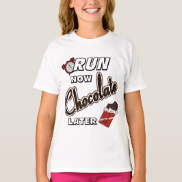 Stel nu Chocolate Later sport-Tek SS in werking T-shirt