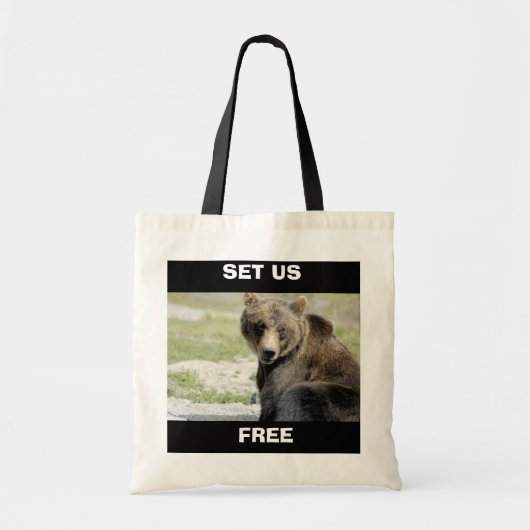 Stel ons gratis in, sla de Beren op Tote Bag (Voorkant)