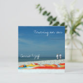 Stel op het zandstrand (Staand voorkant)