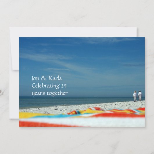 Stel op het zandstrand kaart (Voorkant)