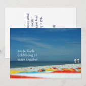 Stel op het zandstrand kaart (Voorkant / Achterkant)