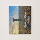 stel op strandverjaardagsfoto legpuzzel (Verticaal)