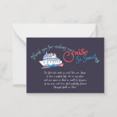 Stel Sail Cruise Bedankt in op Crew Notitiekaartje (Voorkant)