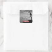 Stel uw doelen hoog - Motivatie Vierkante Sticker (Tas)