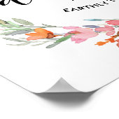 Stel uw gedachten in op zaken boven Waterverf Flor Poster (Hoek)