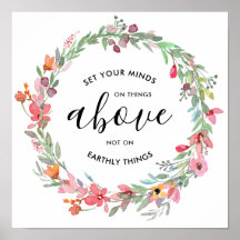 Stel uw gedachten in op zaken boven Waterverf Flor