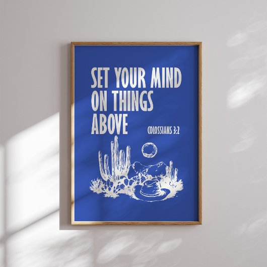 Stel uw gedachten op de dingen boven – Kolossenzen Poster