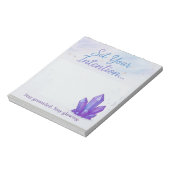 Stel uw intentie vast met een kristal thema pastel notitieblok (Linkerzijde)