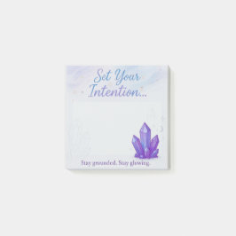 Stel uw intentie vast met een kristal thema pastel post-it® notes