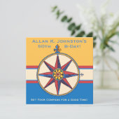 Stel uw kompas goed in voor een 50e verjaardag kaart (Staand voorkant)