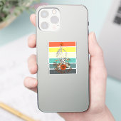 Stel uzelf vrij - skeletbloemen vlinder sticker (Telefoon)