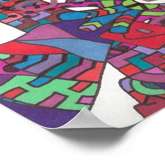 stel wacht op bus op poster (Hoek)