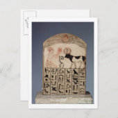 Stela aan de Apis-stier (beschilderd kalksteen) Briefkaart (Voorkant / Achterkant)