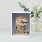 Stela aan de Apis-stier (beschilderd kalksteen) Briefkaart (Staand voorkant)