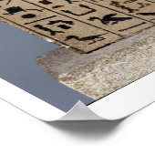 Stela aan de Apis-stier (beschilderd kalksteen) Poster (Hoek)