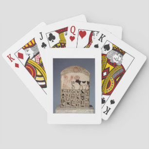 Stela aan de Apis-stier (beschilderd kalksteen) Speelkaarten