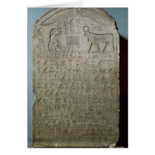 Stela die de begrafenis van de Apis herdenkt