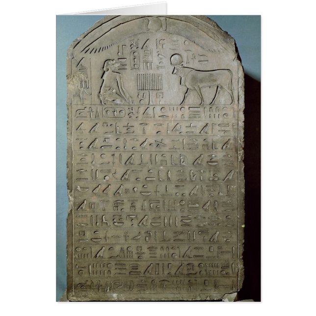 Stela die de begrafenis van de Apis herdenkt (Voorkant)
