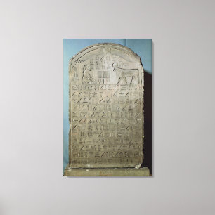 Stela die de begrafenis van de Apis herdenkt Canvas Afdruk