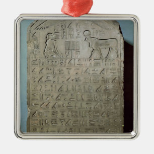 Stela die de begrafenis van de Apis herdenkt Metalen Ornament