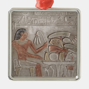 Stela die de overledene weergeeft metalen ornament