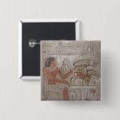 Stela die de overledene weergeeft vierkante button 5,1 cm (Voorkant /achterkant)
