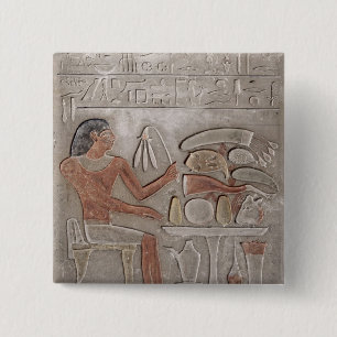 Stela die de overledene weergeeft vierkante button 5,1 cm