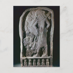 Stela die een ballspeler afschildert uit Guatemala Briefkaart