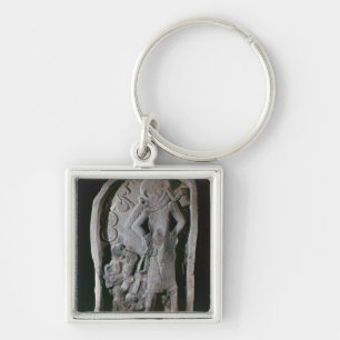 Stela die een ballspeler afschildert uit Guatemala Sleutelhanger
