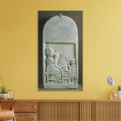 Stela of Si'gabbor, priester van de maangod Canvas Afdruk (Insitu (Woonkamer))