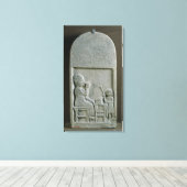Stela of Si'gabbor, priester van de maangod Canvas Afdruk (Insitu (Houten vloer))