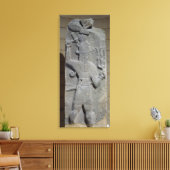 Stela of Teshub, god van het Syrische storm Canvas Afdruk (Insitu (Woonkamer))