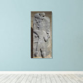 Stela of Teshub, god van het Syrische storm Canvas Afdruk (Insitu (Houten vloer))