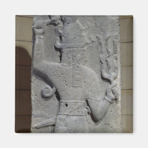 Stela of Teshub, god van het Syrische storm Magneet