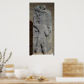 Stela of Teshub, god van het Syrische storm Poster (Keuken)