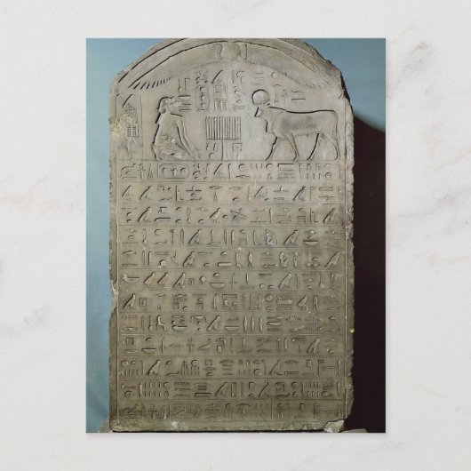 Stela ter herdenking van de begrafenis van de Apis Briefkaart (Voorkant)