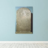 Stela ter herdenking van de begrafenis van de Apis Canvas Afdruk (Insitu (Houten vloer))