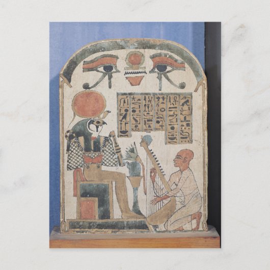 Stela van de harpist Djedkhonsuiuefankh Briefkaart (Voorkant)