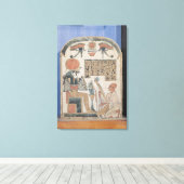 Stela van de harpist Djedkhonsuiuefankh Canvas Afdruk (Insitu (Houten vloer))