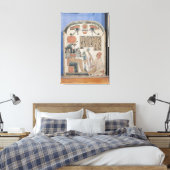 Stela van de harpist Djedkhonsuiuefankh Canvas Afdruk (Insitu (Slaapkamer))