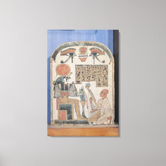 Stela van de harpist Djedkhonsuiuefankh Canvas Afdruk (Voorkant)