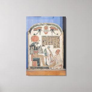 Stela van de harpist Djedkhonsuiuefankh Canvas Afdruk