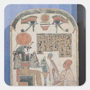 Stela van de harpist Djedkhonsuiuefankh Vierkante Sticker