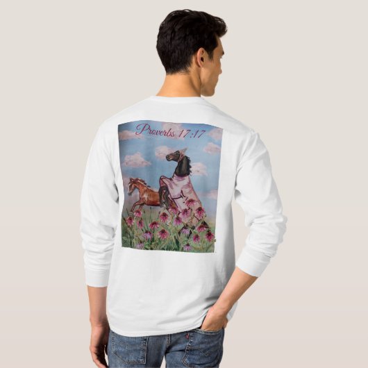 Stelboek Paarden Schrift T-shirt (Achterkant volledig)